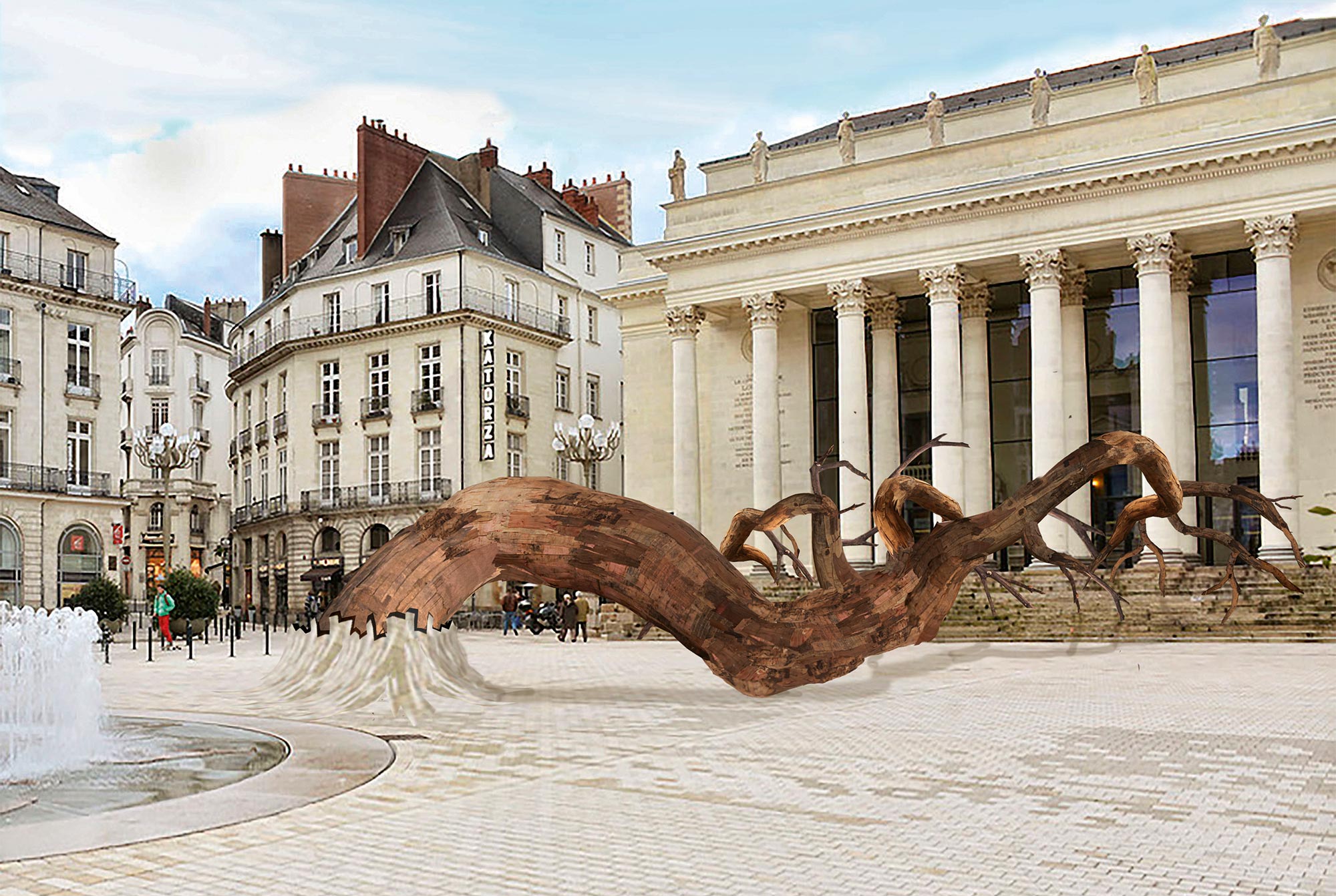 Henrique Oliveira. Le rêve de Fitzcarraldo, Esquisse, Le Voyage à Nantes 2024